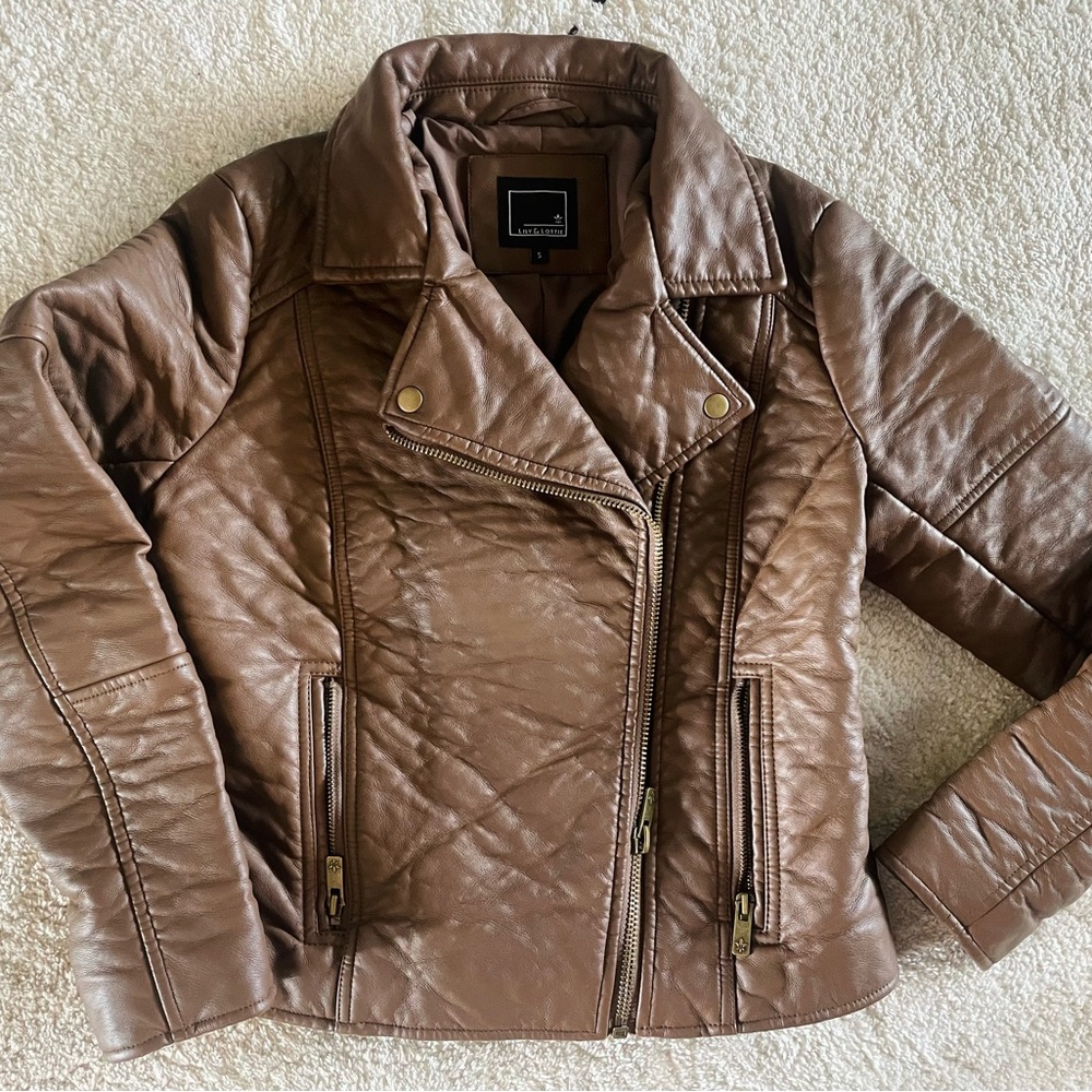 NWOT Lily & Lottie Soren Leather Jacket